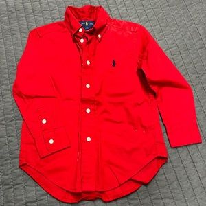 Red button down size 4, Ralph Lauren Polo